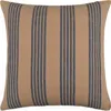 Naki & Ssam Earthy Finesse Brown Throw Pillow With Stripes In Multi