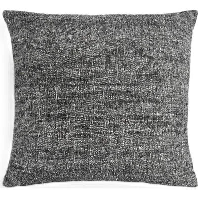 Naki & Ssam Natural Harmony Cotton Nettle Solid Throw & Lumbar Pillow In Black
