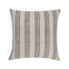 Naki & Ssam Natural Harmony Cotton Nettle Stripe Throw Pillow In Brown