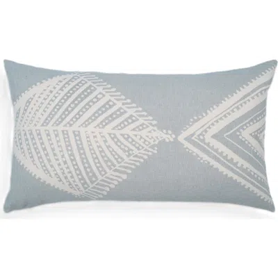 Naki & Ssam Oceanic Elegance Artisan Print Fish Lumbar Pillow Cover In Blue