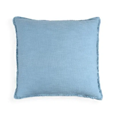 Naki & Ssam Organic Chic Solid Square Pillow Cover With Frayed Edges