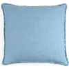 Naki & Ssam Organic Chic Solid Square Pillow Cover With Frayed Edges