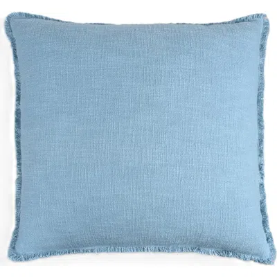 Naki & Ssam Organic Chic Solid Square Pillow Cover With Frayed Edges