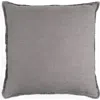 Naki & Ssam Organic Chic Solid Square Pillow Cover With Frayed Edges