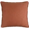 Naki & Ssam Organic Chic Solid Square Pillow Cover With Frayed Edges