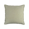 Naki & Ssam Organic Chic Solid Square Pillow Cover With Frayed Edges In Green