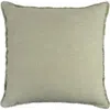 Naki & Ssam Organic Chic Solid Square Pillow Cover With Frayed Edges In Green