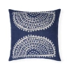 Naki & Ssam Radiance Oversized Sunburst Motif Print Square Pillow Cover In Blue