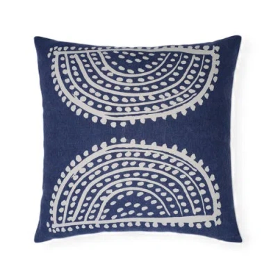 Naki & Ssam Radiance Oversized Sunburst Motif Print Square Pillow Cover In Blue