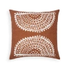Naki & Ssam Radiance Oversized Sunburst Motif Print Square Pillow Cover In Brown