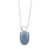 Nakiit Women's Blue / Purple / Silver Geometric Chalcedony Pendant In Multi