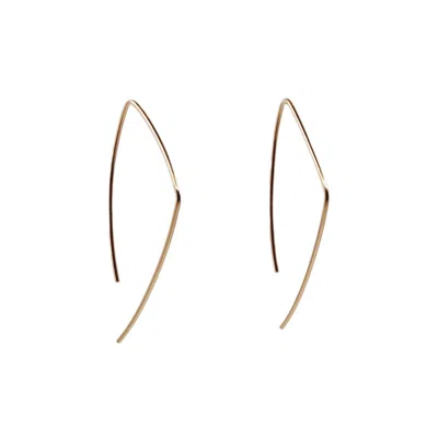 Nakiit Women's Gold Bow Hoops