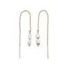 Nakiit Women's Gold / White Classic White Droplet Threaders In Multi