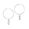 Nakiit Women's Silver / White Silver Continuum Hoops In Multi