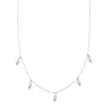 Nakiit Women's White / Silver Droplet Necklace – Sterling Silver In Multi