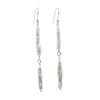 Nakiit Women's White / Silver Needle Pearl Drop Earrings In Multi
