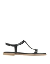 Nakoa Woman Sandals Black Size 10 Leather