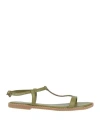 Nakoa Woman Sandals Military Green Size 8 Leather