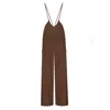 Nalè Crop Top And Jumpsuit Co-ordinate - Brown In Brown