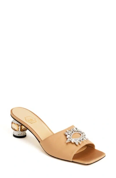 Nalebe Aurum Embellished Slide Sandal In Champagne