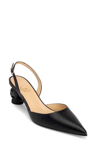 Nalebe Aurum Slingback Pointed Toe Pump In Black