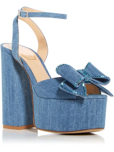 Nalebe By Amina Means Upendi Womens Bow Denim Pumps In Multi