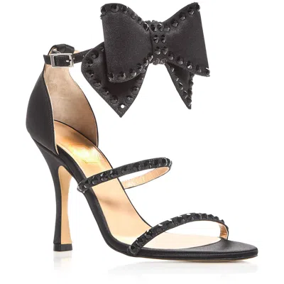 Nalebe Malika Womens Satin Bow Heels In Black