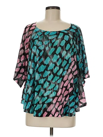 Pre-owned Nally & Millie 3/4 Sleeve Blouse In Teal