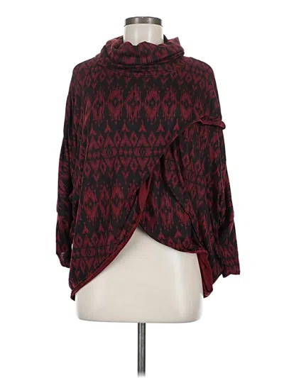 Pre-owned Nally & Millie 3/4 Sleeve Top Burgundy Cowl Neck Tops