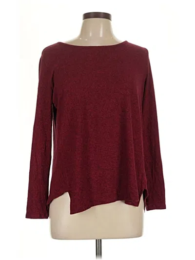 Pre-owned Nally & Millie 3/4 Sleeve T-shirt In Burgundy