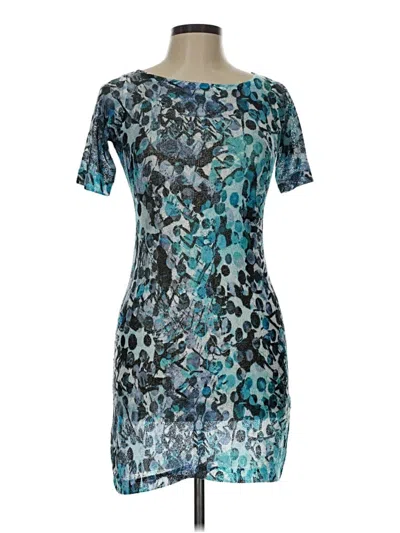 Pre-owned Nally & Millie Cocktail Dress In Teal