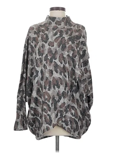Pre-owned Nally & Millie Long Sleeve Blouse In Gray