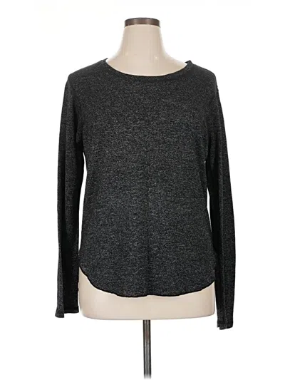 Pre-owned Nally & Millie Long Sleeve Top Black Crew Neck Tops