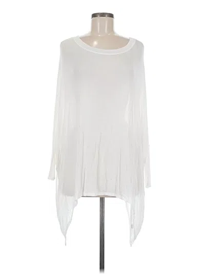 Pre-owned Nally & Millie Long Sleeve Top White Scoop Neck Tops