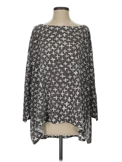 Pre-owned Nally & Millie Poncho In Gray