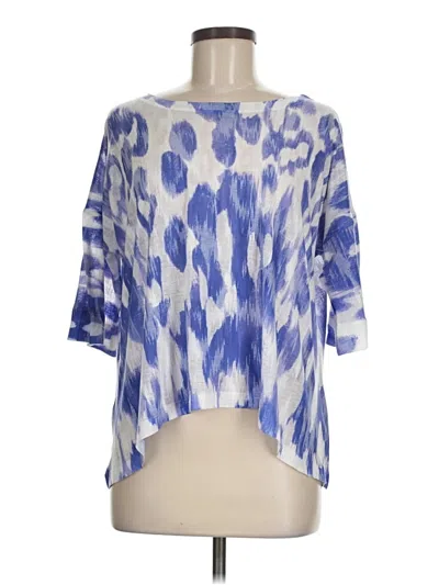 Pre-owned Nally & Millie Short Sleeve Blouse In Blue