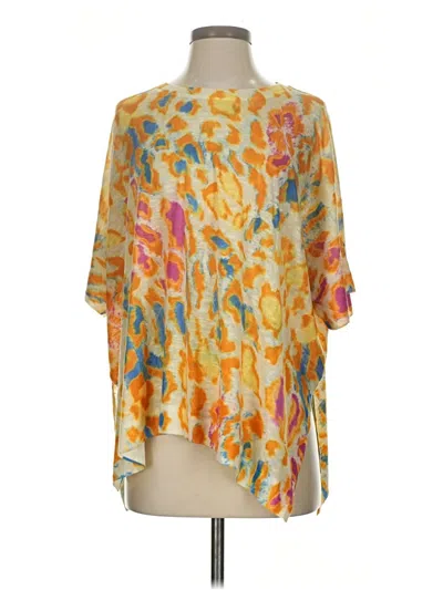 Pre-owned Nally & Millie Short Sleeve Blouse In Yellow