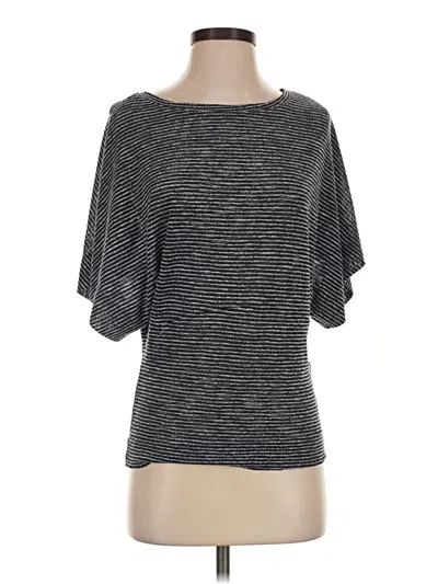 Pre-owned Nally & Millie Short Sleeve Top Gray Boatneck Tops