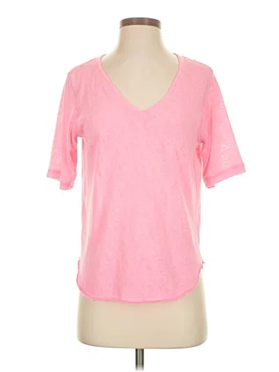 Pre-owned Nally & Millie Short Sleeve Top Pink V-neck Tops