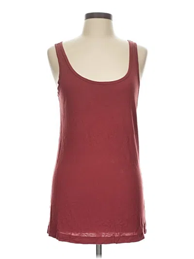 Pre-owned Nally & Millie Tank Top Burgundy Strapless Neckline Tops