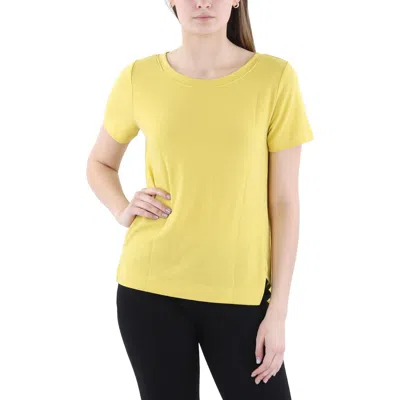 Nally & Millie Womens Solid Polyester Pullover Top In Yellow