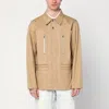 Namacheko Collared Cotton Jacket With Front Zip Pockets In Brown