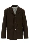 Namacheko Moleskin Cotton Blazer Notch Lapels In Brown