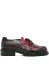 Namacheko 40mm Silver-tone Eyelet Lace-up Derby Shoes In Brown