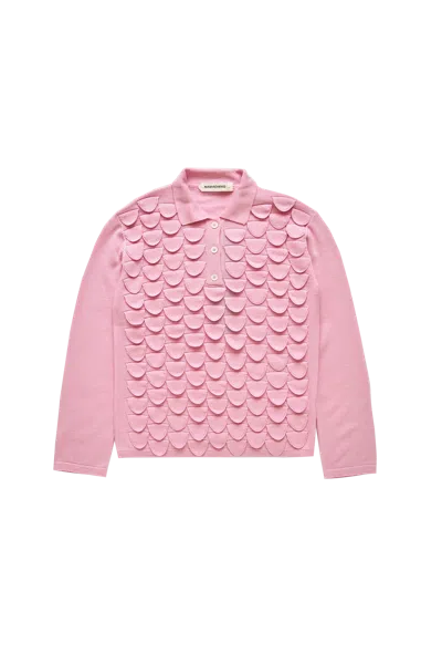NAMACHEKO NAMACHEKO BIRD FEATHER POLO PINK
