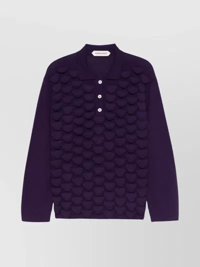 NAMACHEKO BIRD FEATHER POLO SWEATER