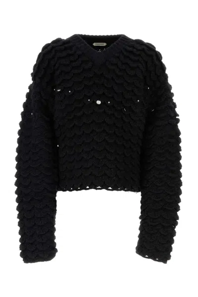 NAMACHEKO BLACK WOOL BLEND SWEATER