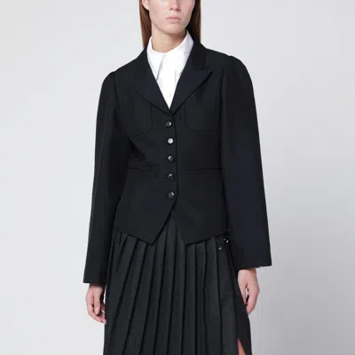 NAMACHEKO NAMACHEKO BLACK WOOLBLEND JACKET