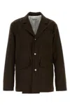 Namacheko Moleskin Cotton Blazer Notch Lapels In Brown
