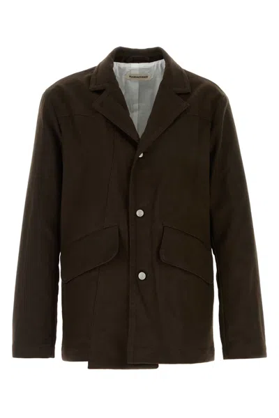 NAMACHEKO BROWN COTTON MOLESKIN BLAZER